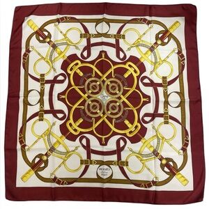 Hermes Silk Scarf Eperon dOr Carre 90 Henri d Origny Vintage